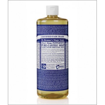Dr Bronner's Org Peppermint Cast Liquid Soap 946ml