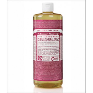 Dr Bronner's Org Rose Cast Liquid Soap 946ml